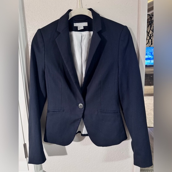 H&M Blue Tailored Blazer with Notched Lapels - Picture 1 of 4